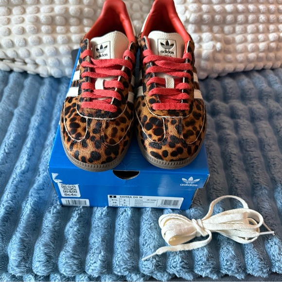 Adidas OG Sambas Leopard Print Sneakers with Red and White Details - Picture 8 of 8